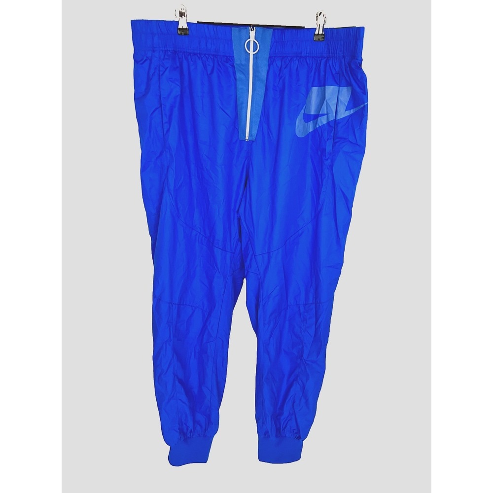 Nike Jogger Pants Mens Size 2XL royal Blue Mesh Lined Swishy Loose Fit Pants New